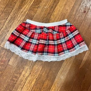 Plaid micro mini skirt